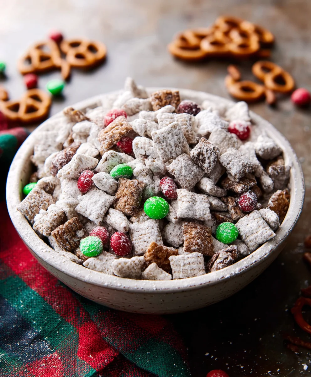 Reindeer Food Recipe-Christmas Puppy Chow Delight
