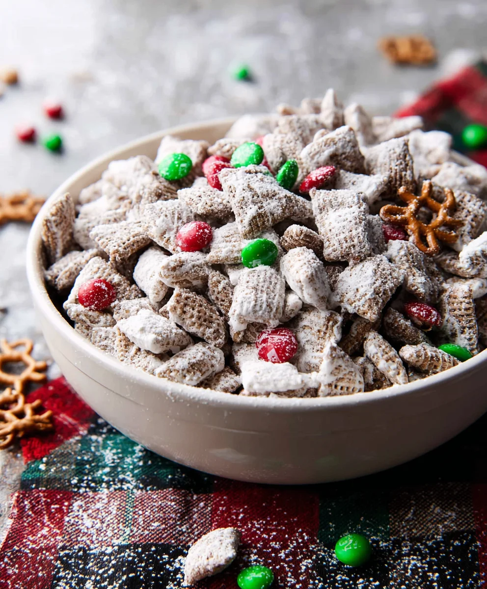Reindeer Food Recipe-Christmas Puppy Chow Delight