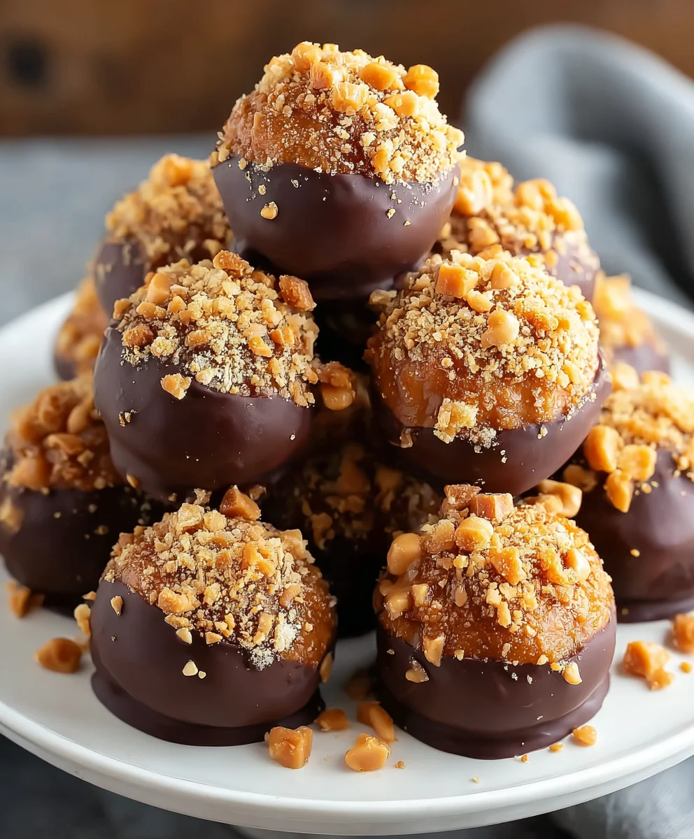Easy Butterfinger Balls-No Bake Delight