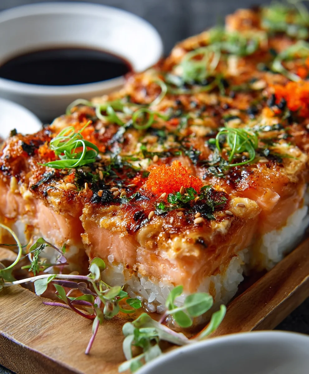Spicy Salmon Sushi Bake