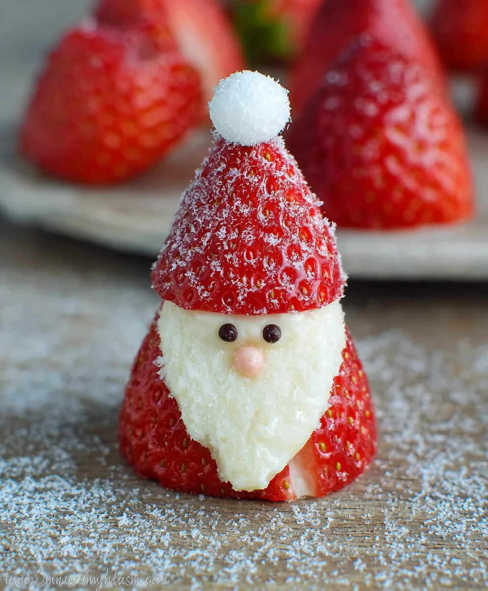 Strawberry Santas - Easy Festive Fruit Treats
