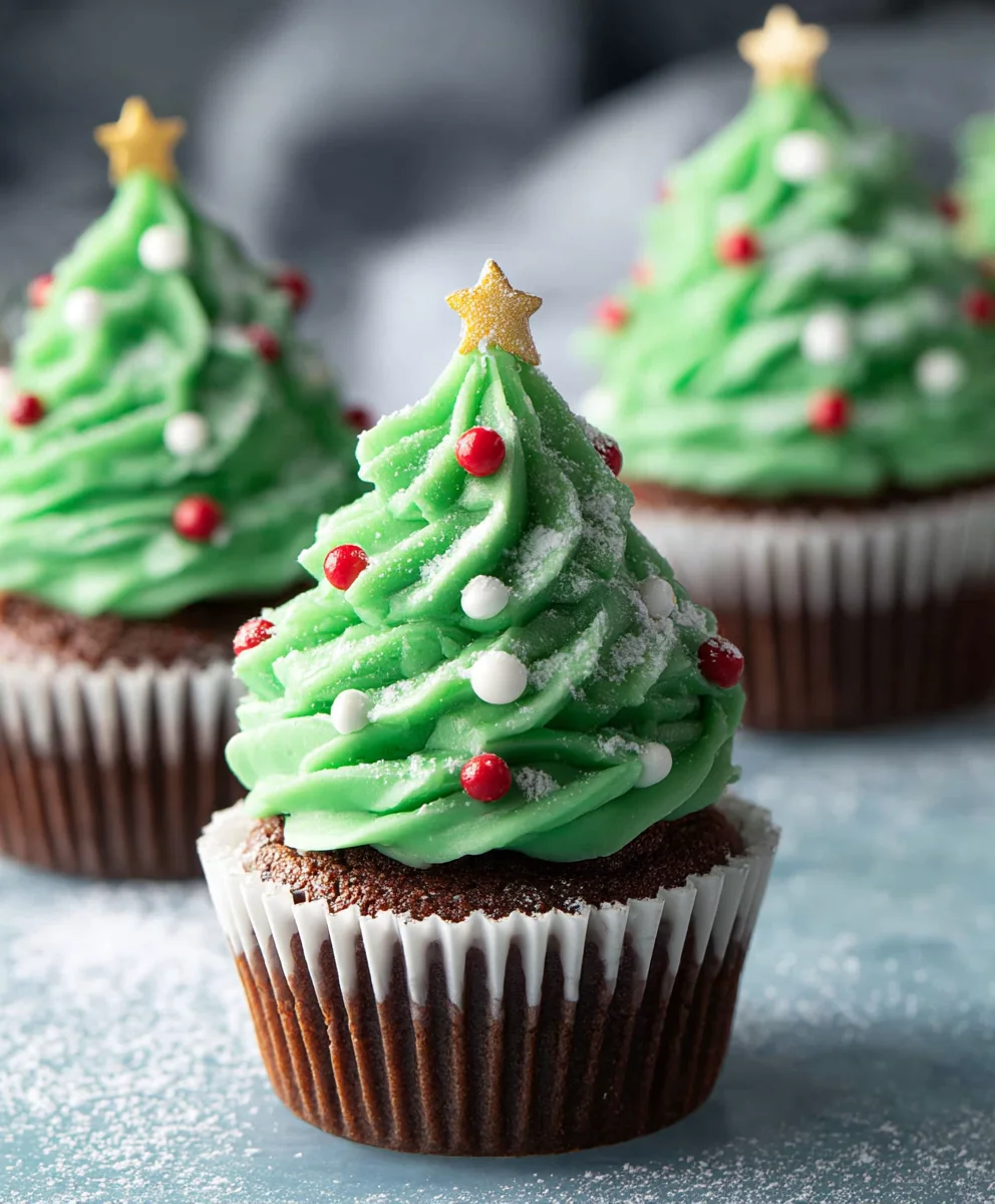 Festive Christmas Tree Cupcakes-Easy & Delicious Recipe