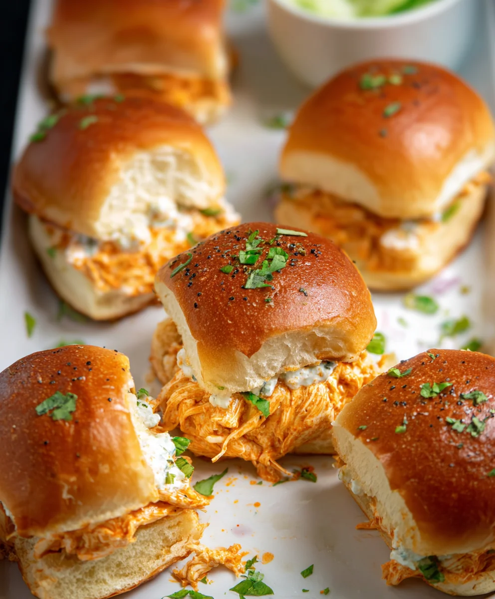 Spicy Buffalo Chicken Sliders-Game Day Favorite