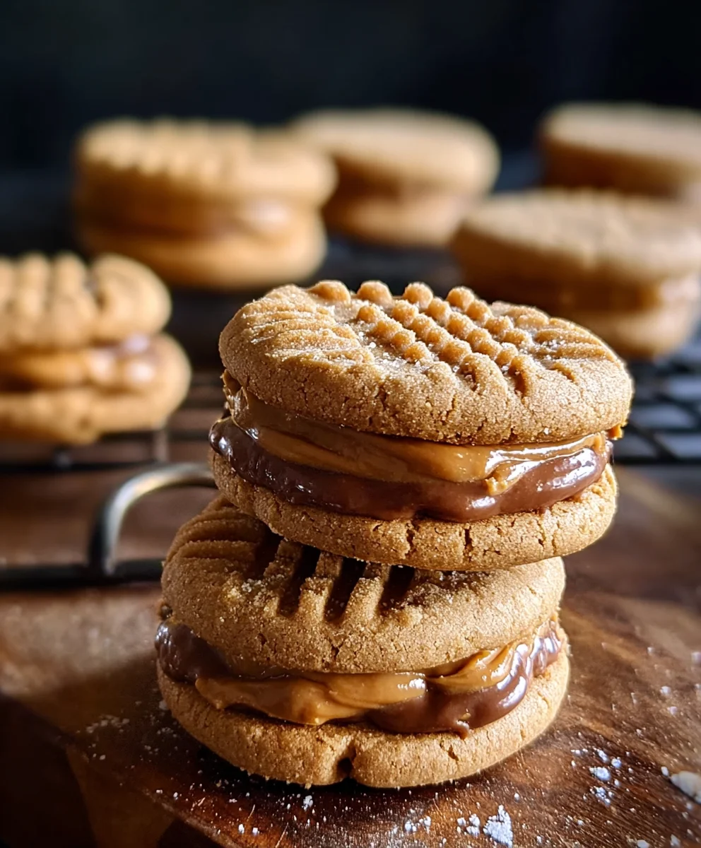Peanut Butter Sandwich Cookies - Easy Delicious Recipe