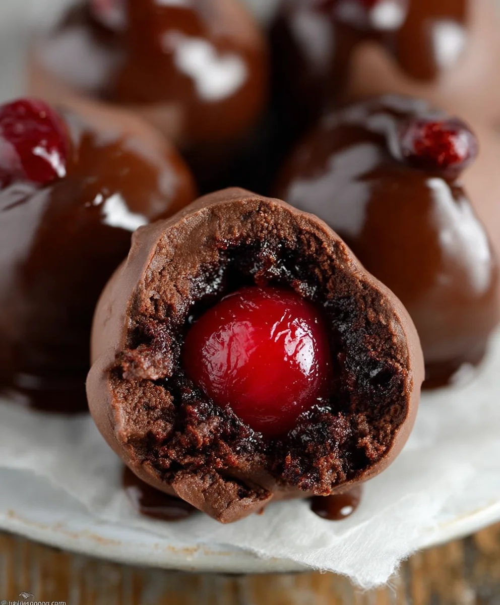 Chocolate Cherry Brownie Bombs-Decadent Treat