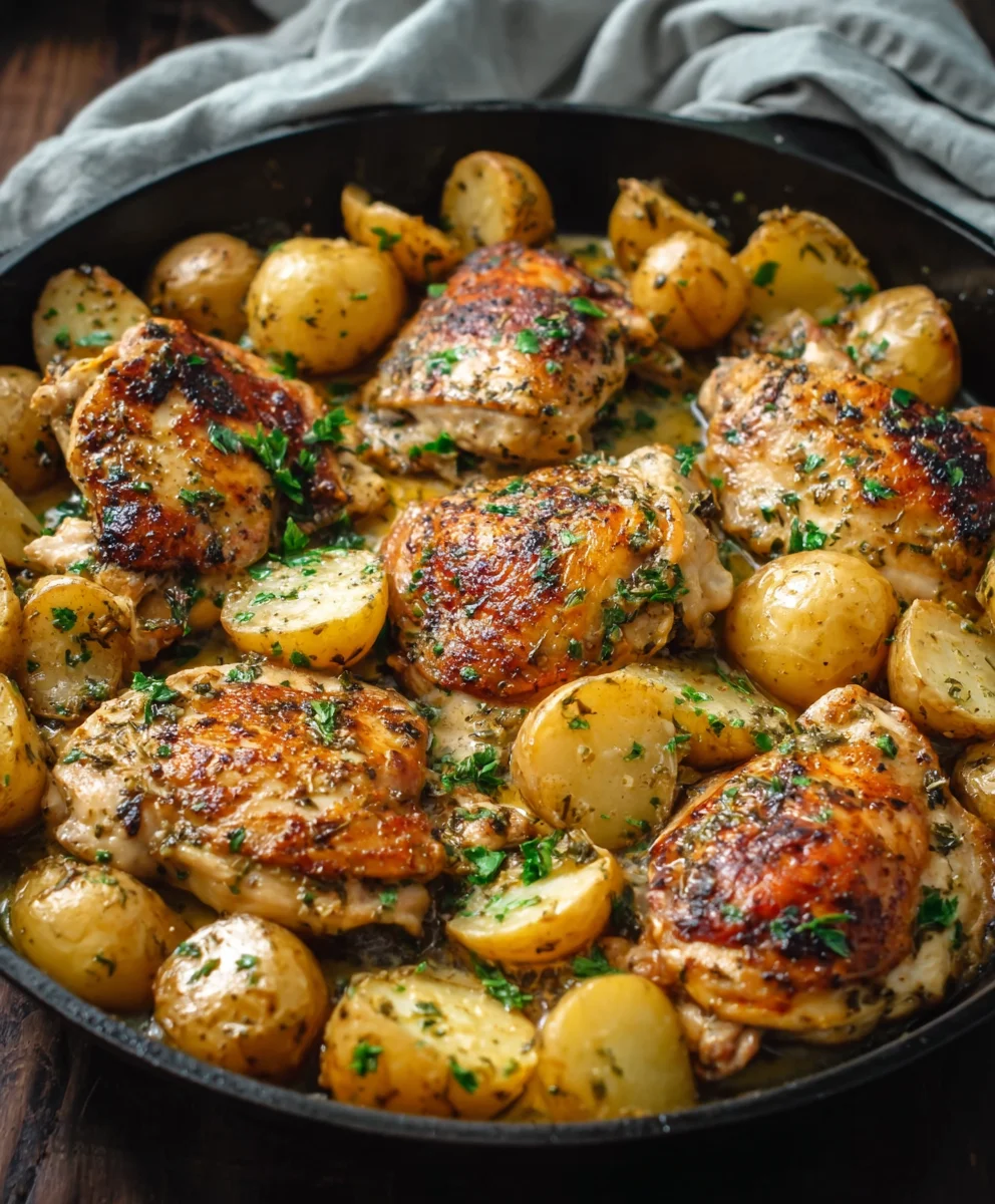 Garlic Butter Beef and Potatoes Skillet Recipe