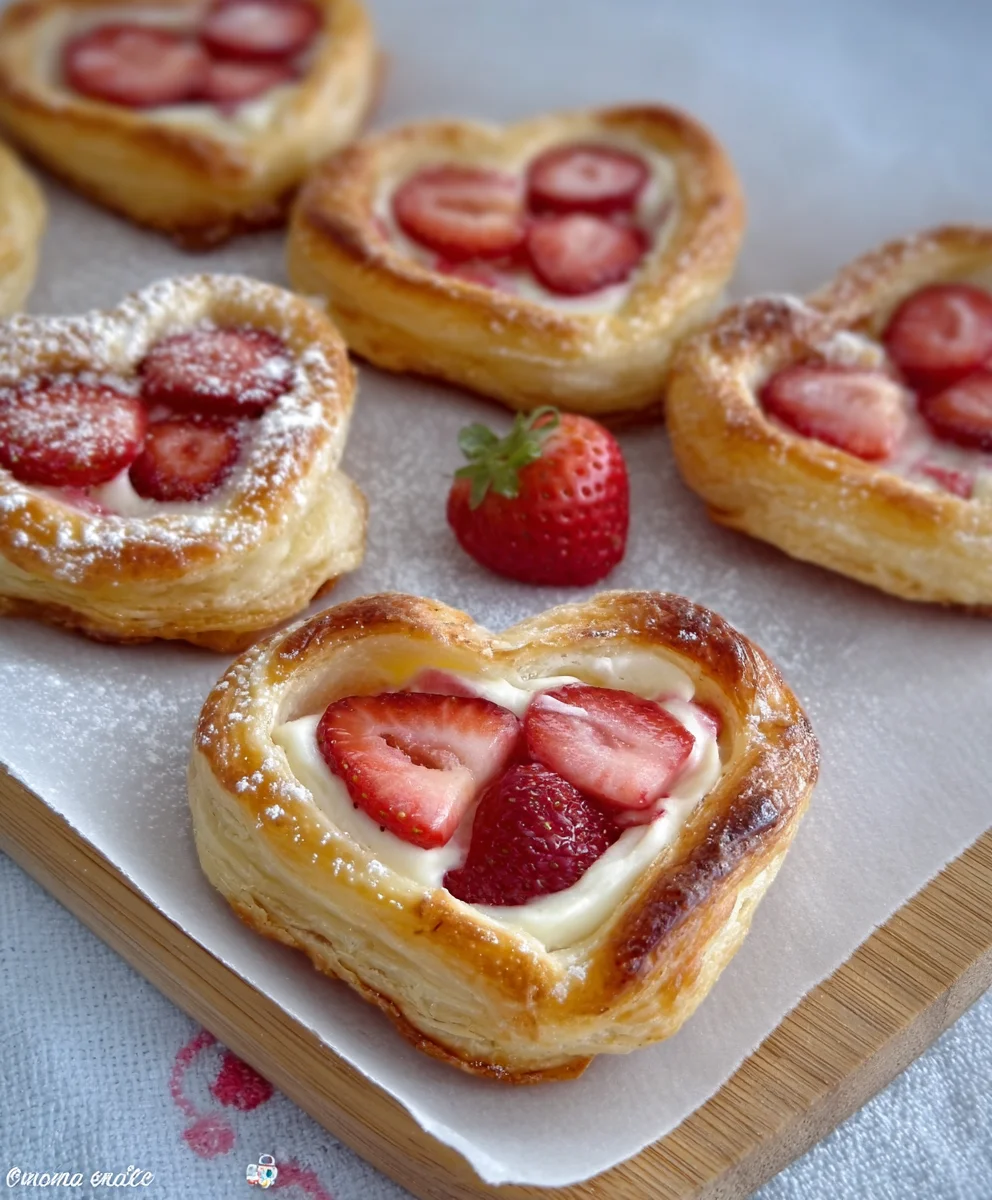 Strawberry Cream Cheese Heart Danishes