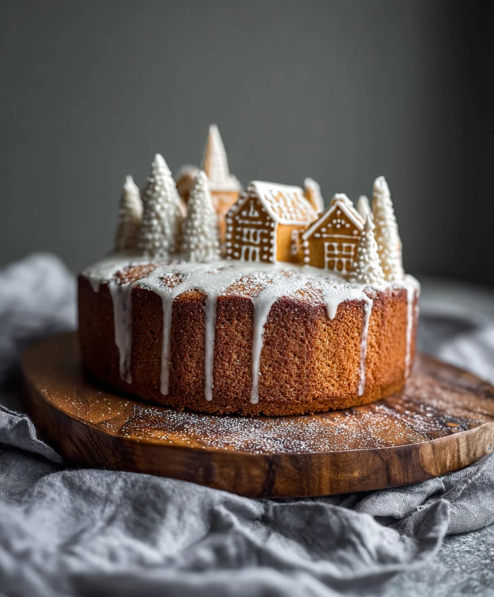 Gin Extractgerbread Village Cake - Non-Alcoholic Gin Twist