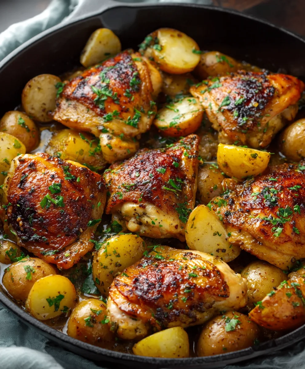 Garlic Butter Beef and Potatoes Skillet Recipe