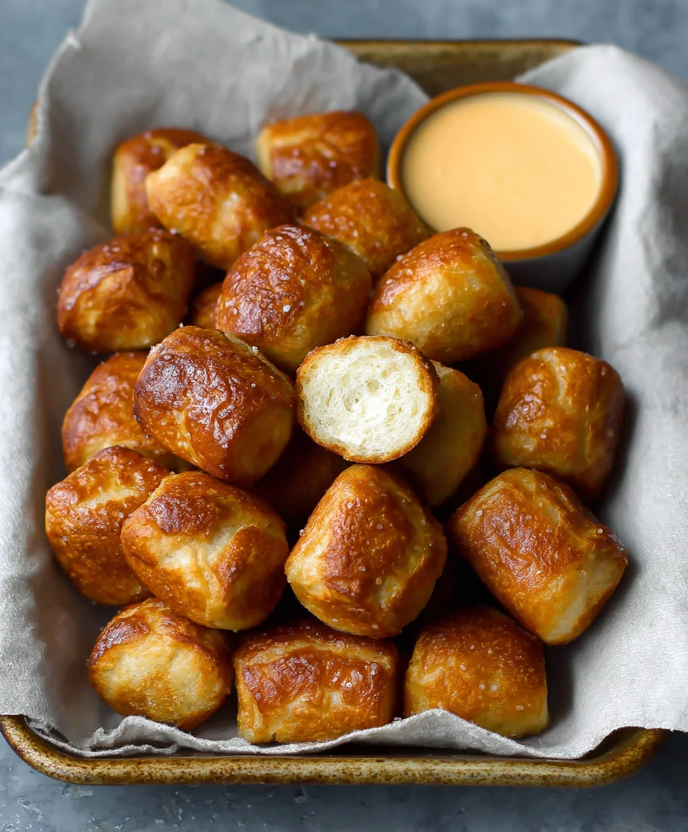 Easy Homemade Soft Pretzel Bites - Delicious Snack