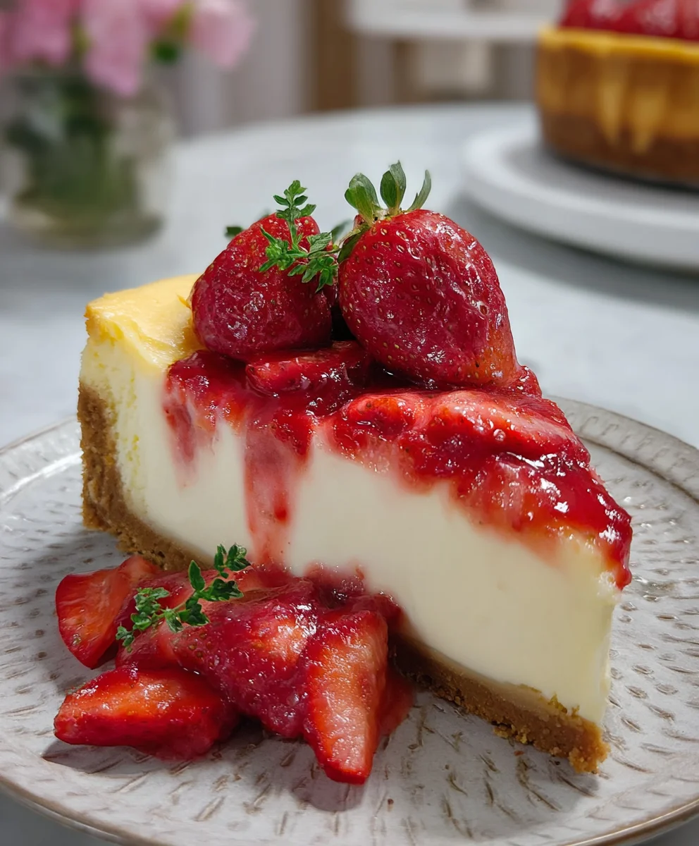 Creamy Strawberry Cheesecake