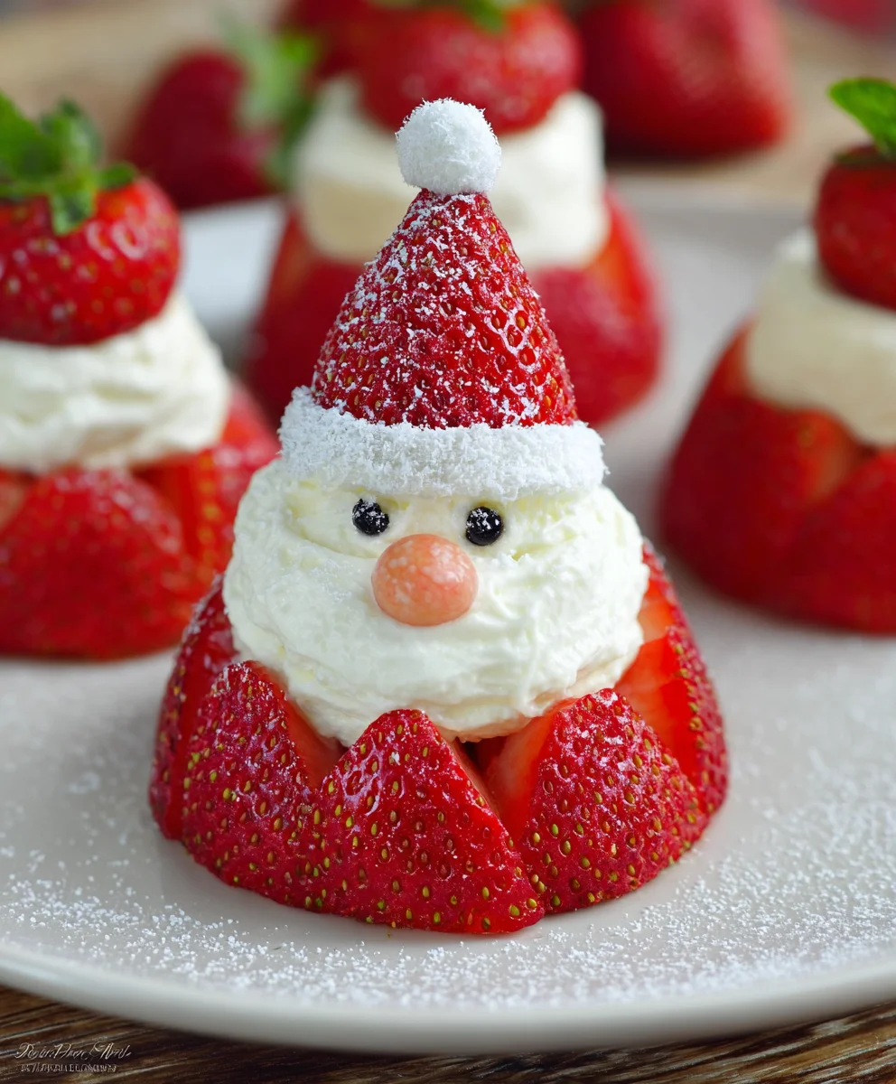 Strawberry Santas - Easy Festive Fruit Treats
