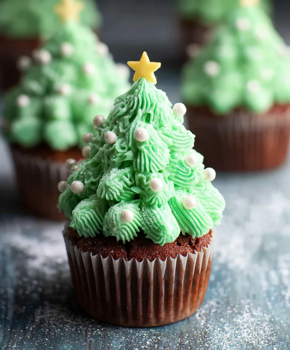 Festive Christmas Tree Cupcakes-Easy & Delicious Recipe
