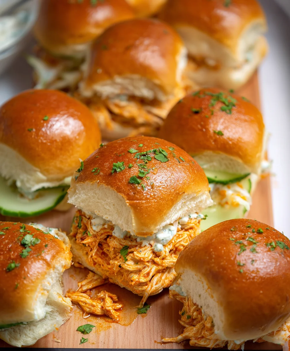 Spicy Buffalo Chicken Sliders-Game Day Favorite