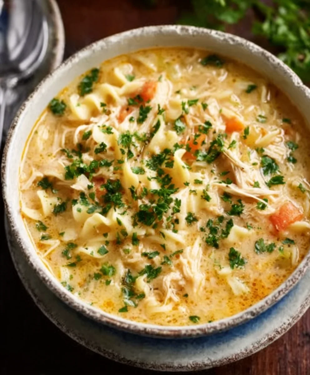 Comforting Crack Chicken Noodle Soup Recipe