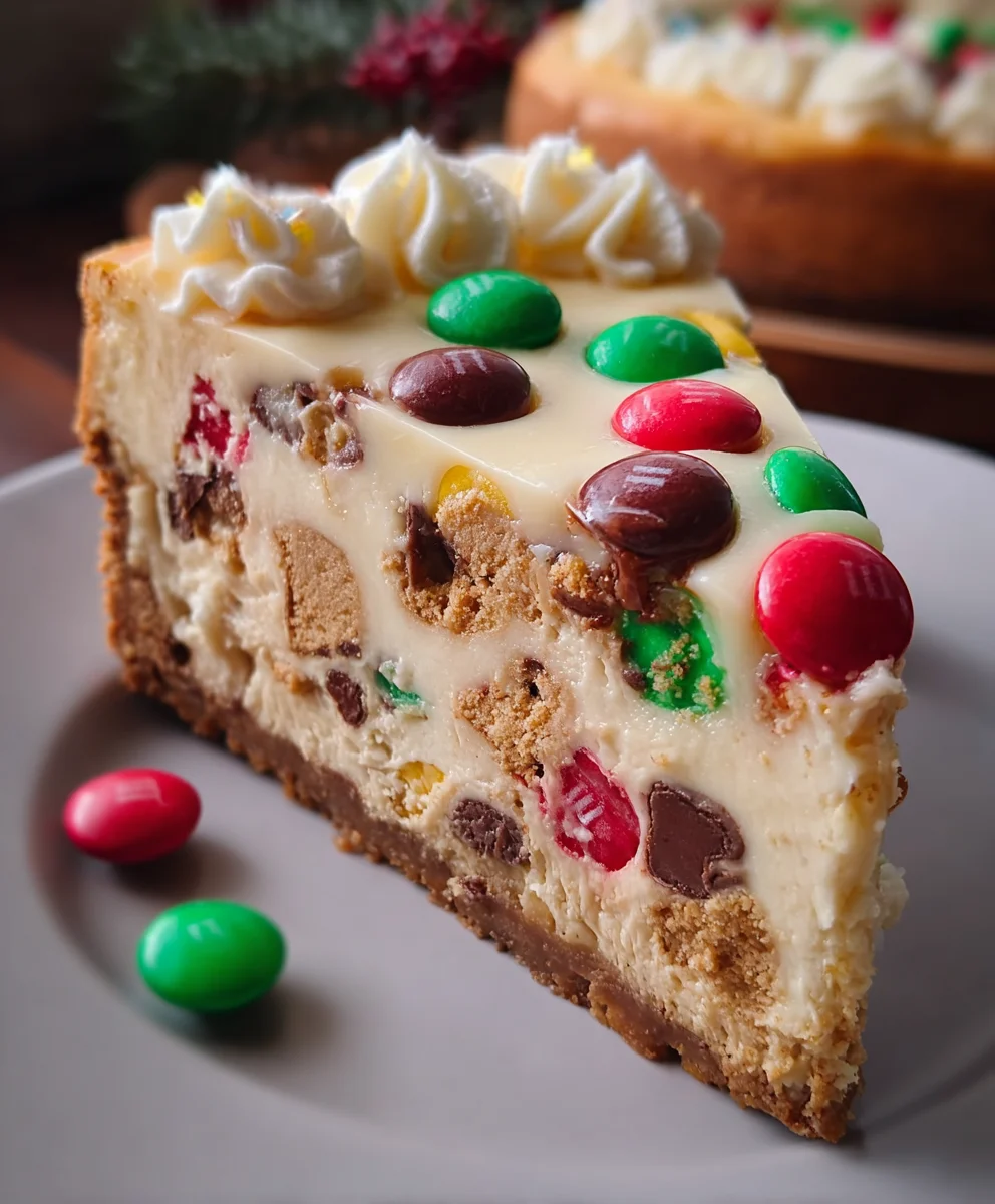 M-M Christmas Cookie Dough Cheesecake Recipe