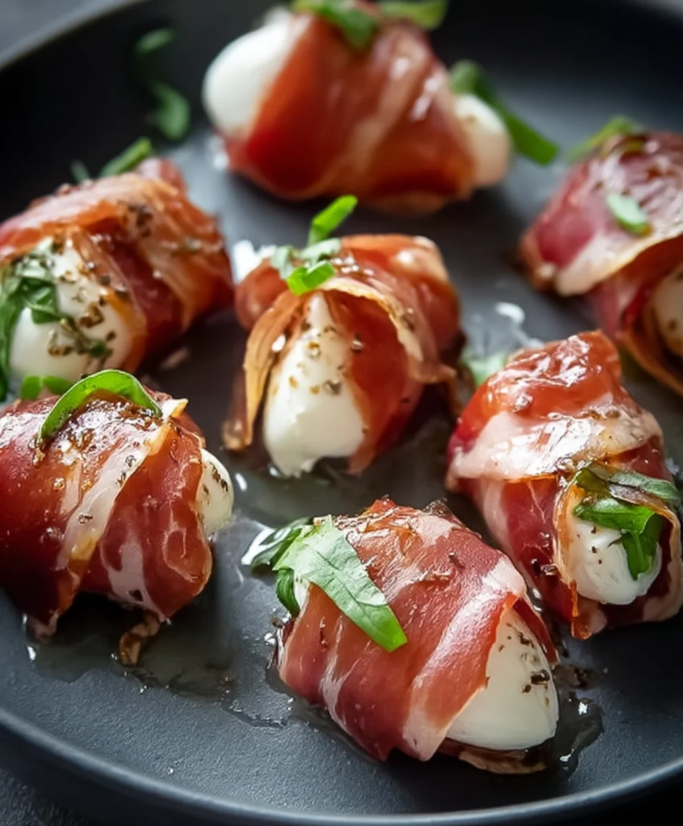 Beef Prosciutto Mozzarella Bites Appetizer-Easy Recipe
