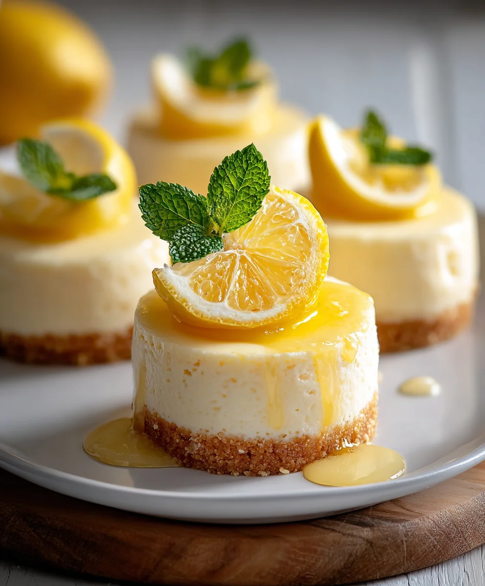 Easy Mini Lemon Cheesecakes