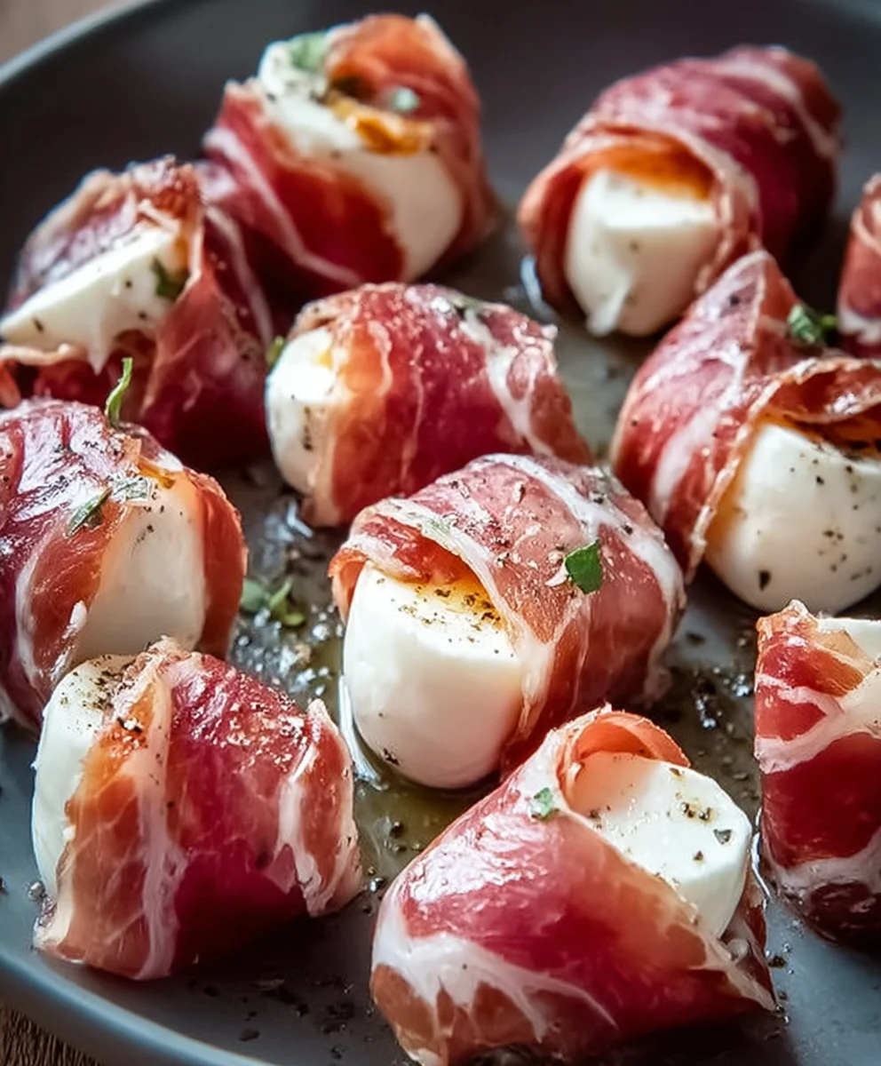 Beef Beef Prosciutto Mozzarella Bites Appetizer-Easy Recipe