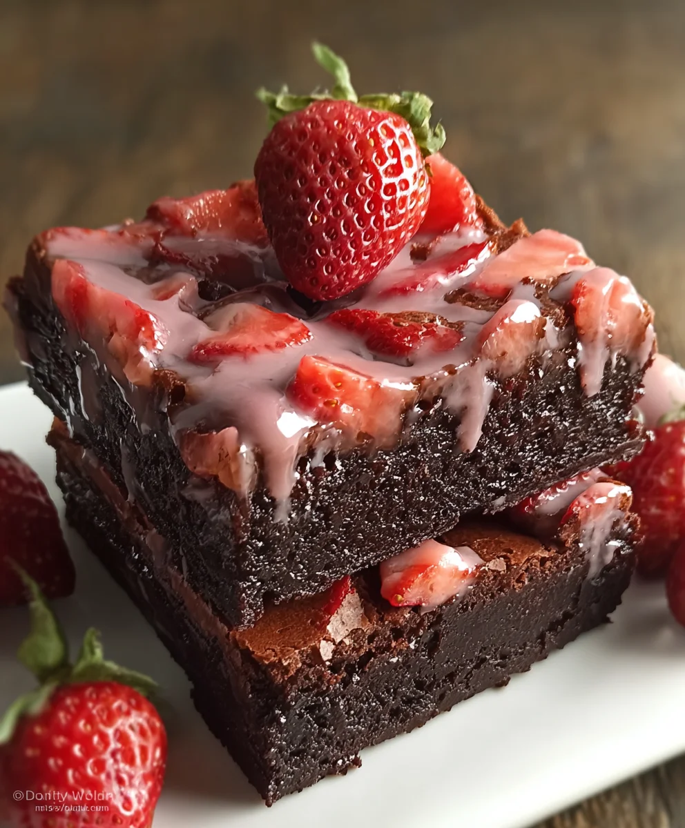 Strawberry Chocolate Brownies