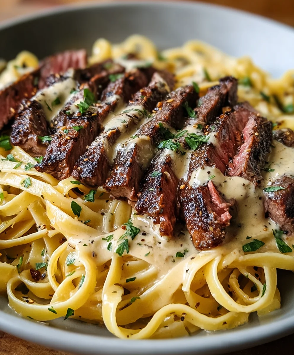 Cajun Steak Alfredo-Spicy Creamy Pasta Recipe