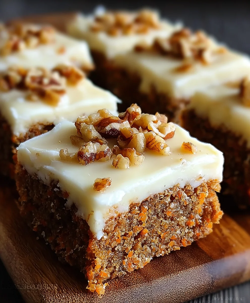 Easy Carrot Cake Bars - Deliciously Moist & Spiced