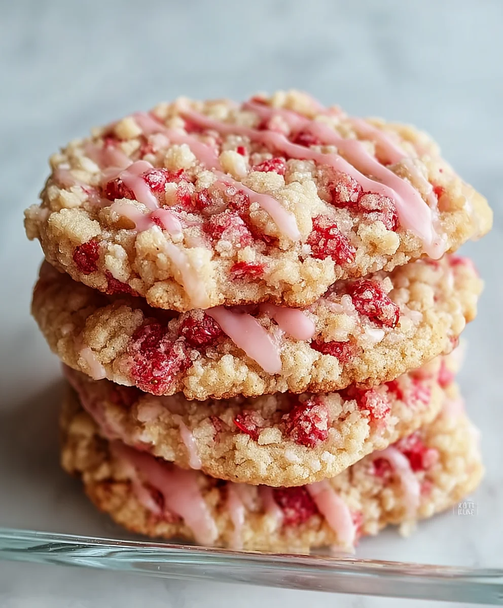 Strawberry Crunch Cookies-Easy Delicious Recipe