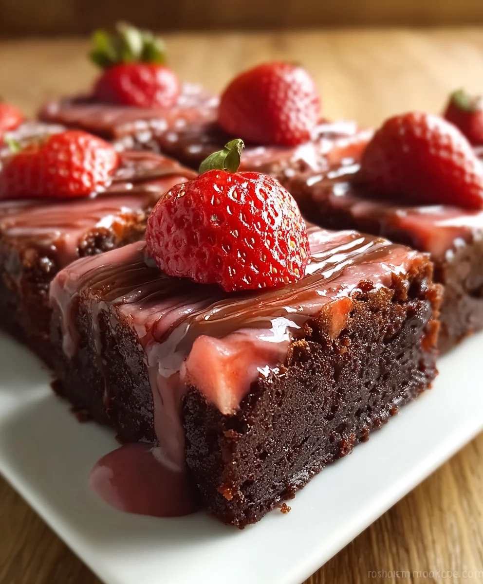 Decadent Strawberry Chocolate Brownies Recipe