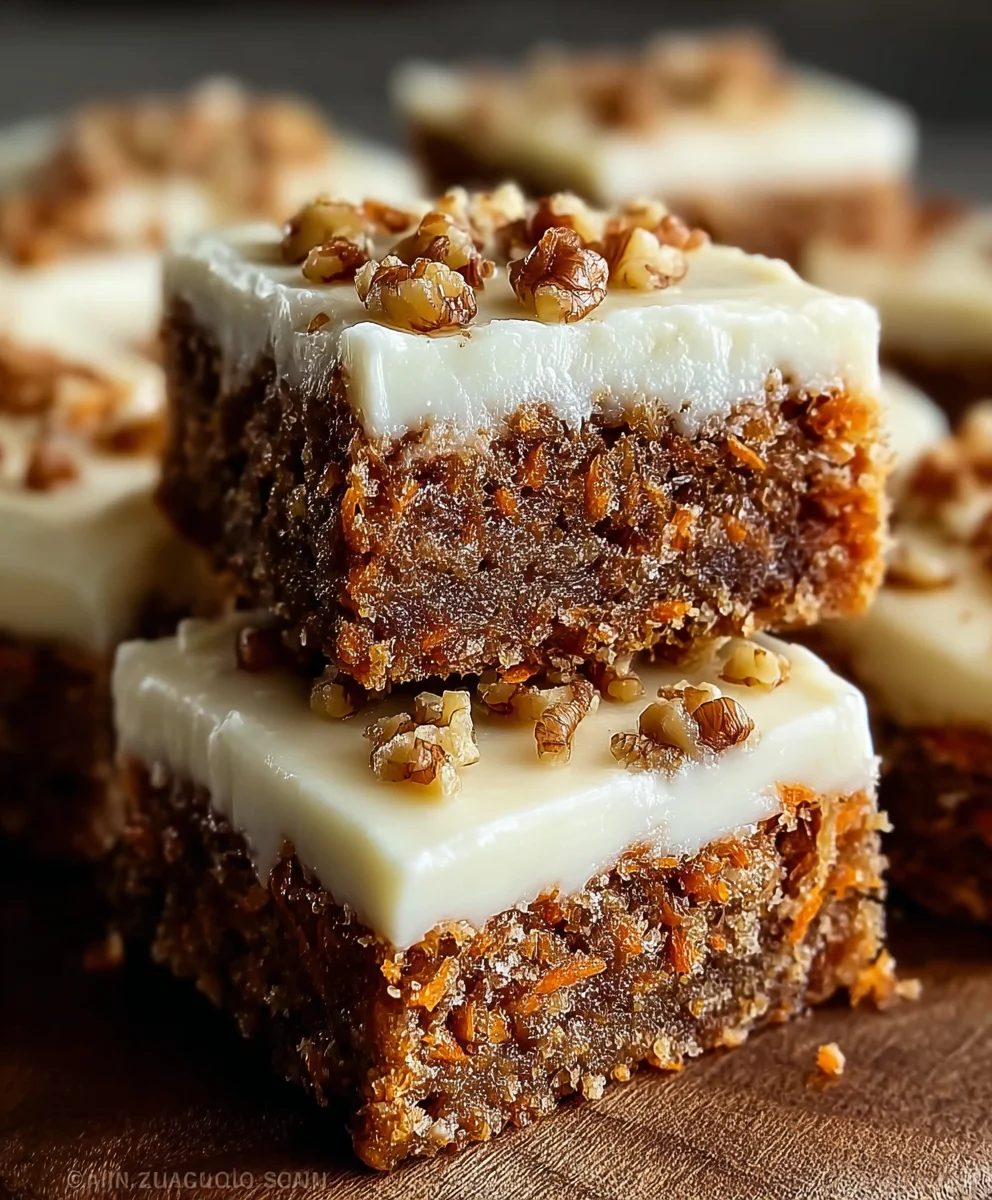 Easy Carrot Cake Bars-Deliciously Moist & Flavorful