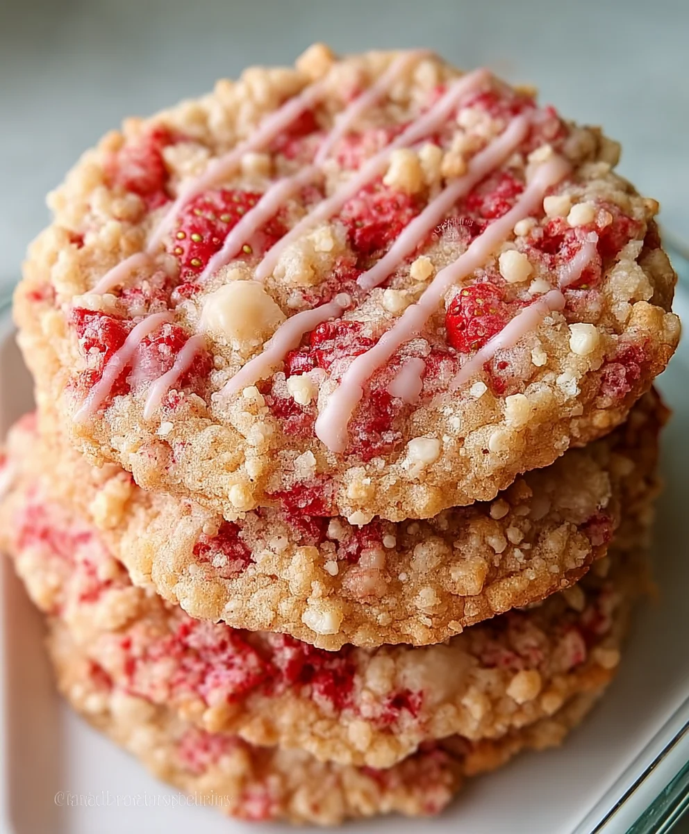 Strawberry Crunch Cookies- Delicious & Easy Recipe