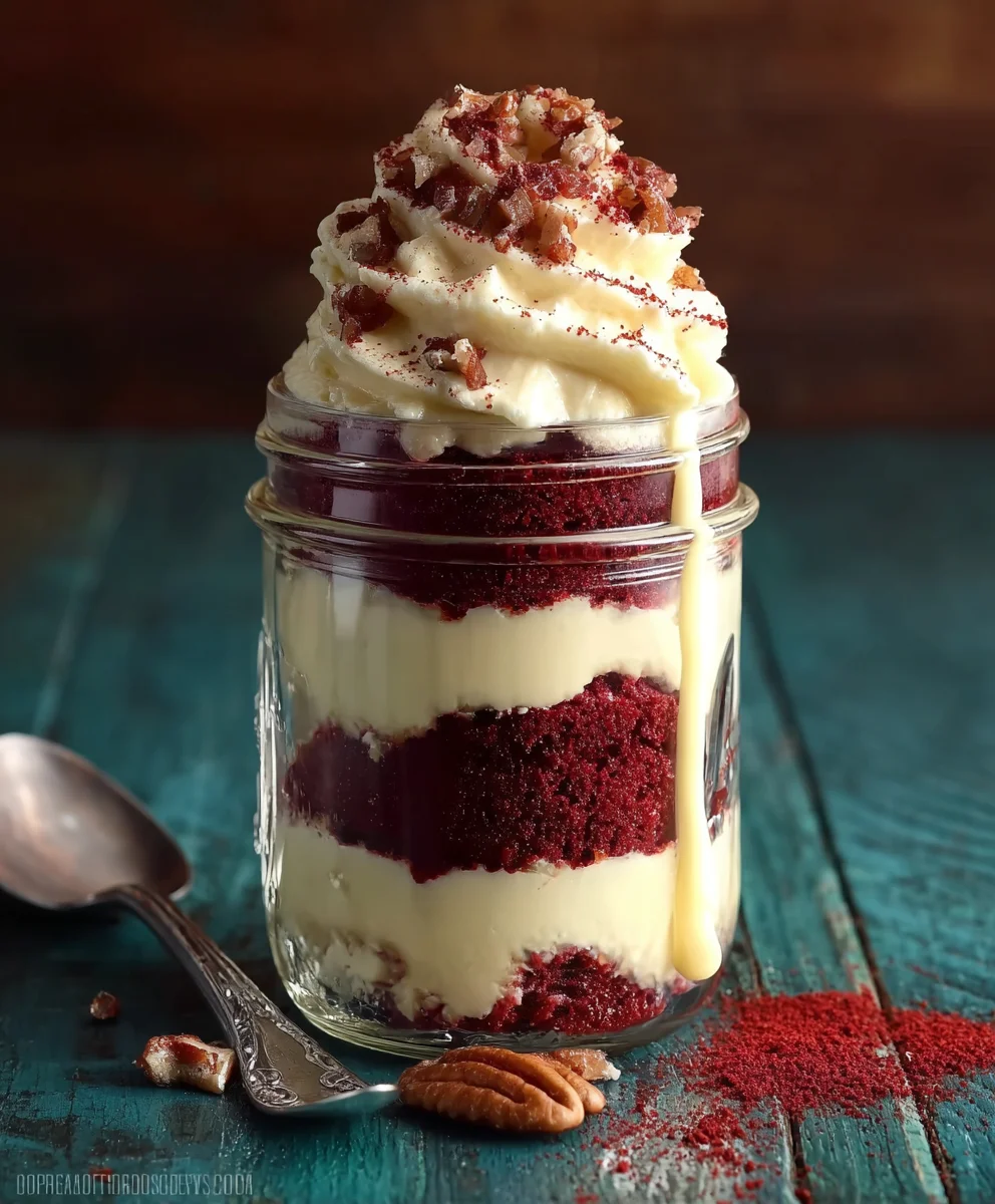 Delicious Red Velvet Cake Jars - Easy Dessert Recipe