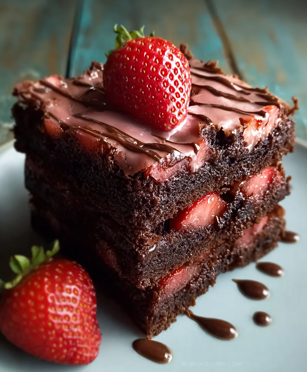 Decadent Strawberry Chocolate Brownies Recipe
