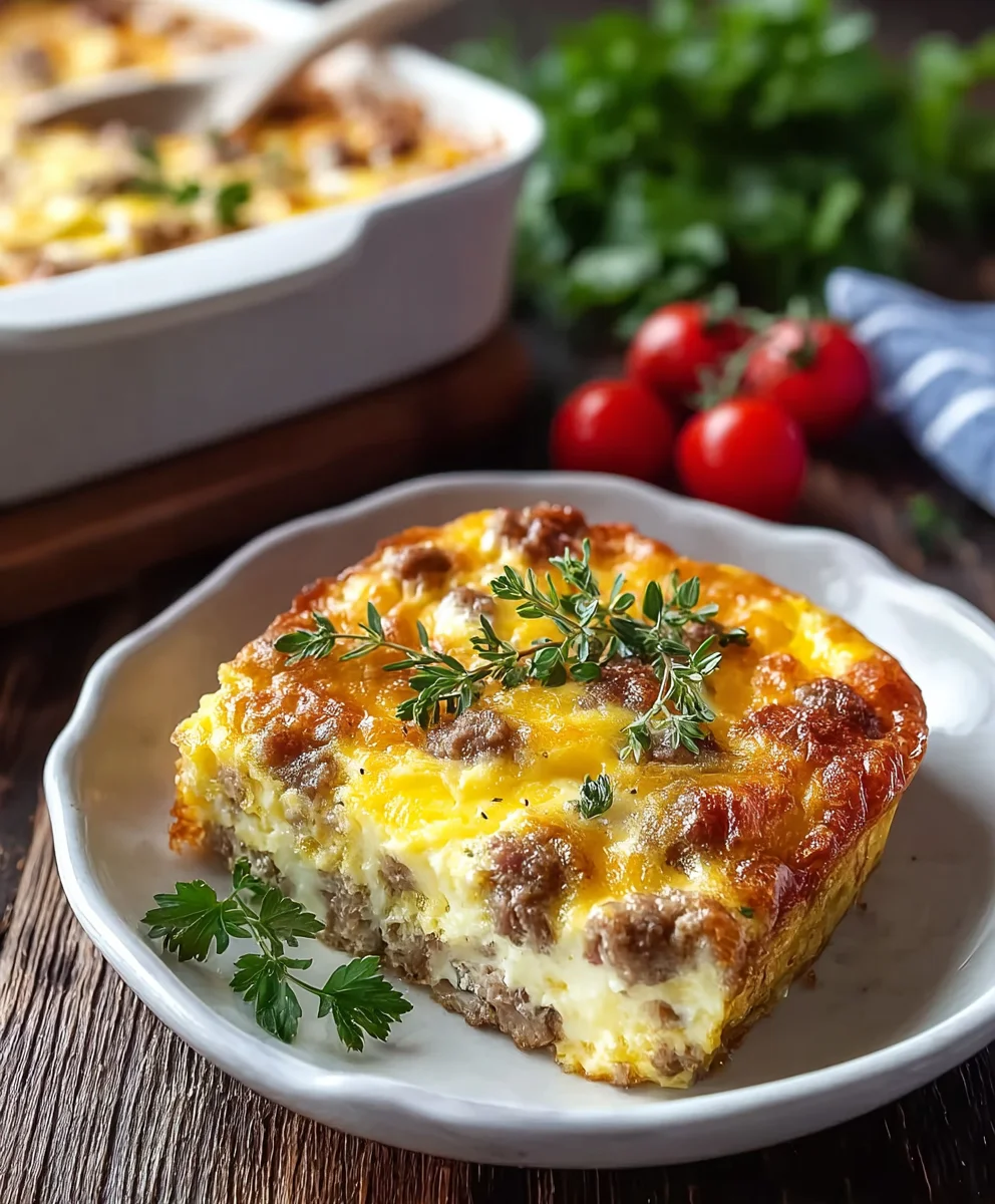 Easy Beef Sausage Egg Casserole