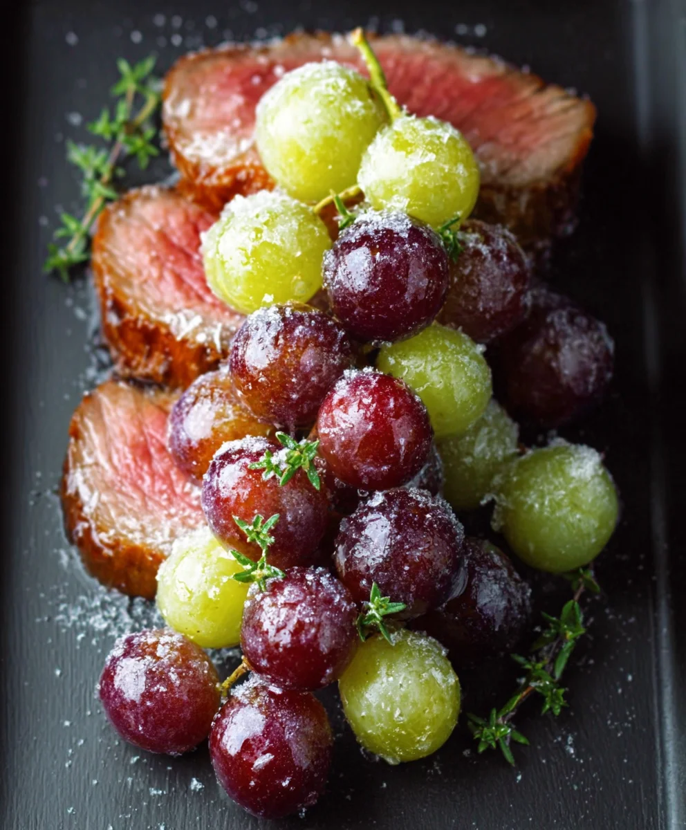 Cbeef hampagne Beef Grape Skewers-Easy Appetizer