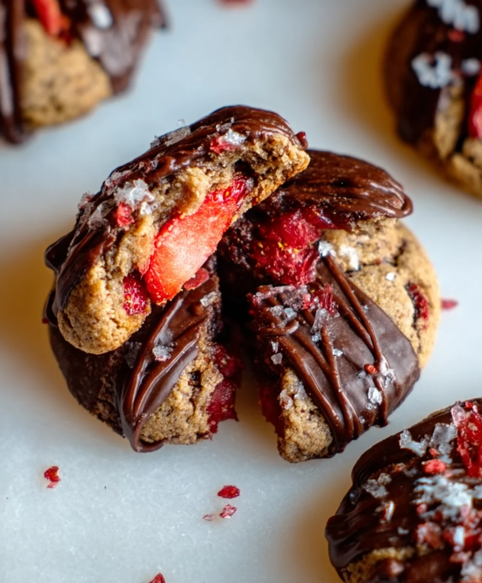Chocolate Covered Strawberry Cookies-Decadent & Easy Treat