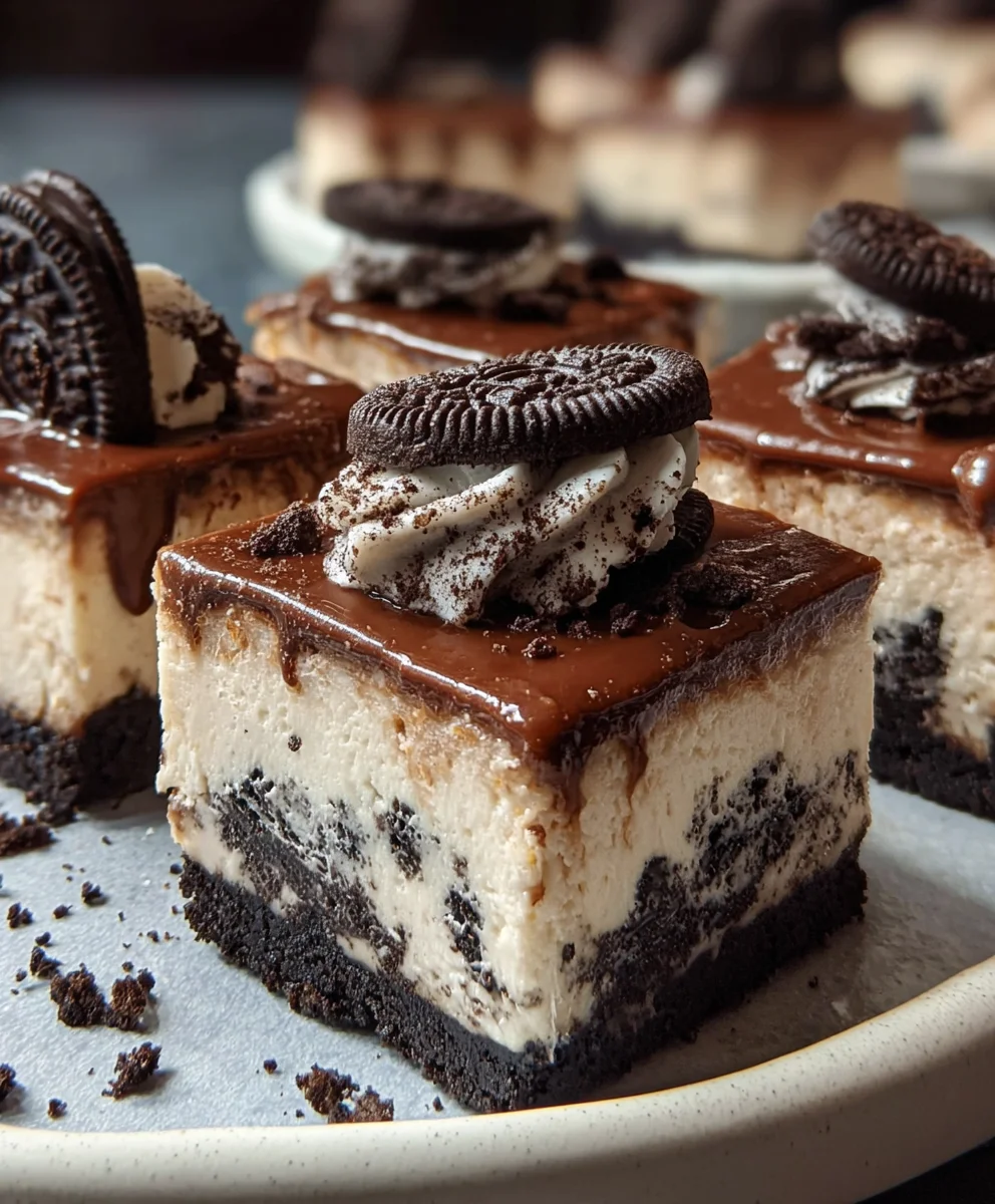 Easy No-Bake Oreo Cheesecake Bars Delight