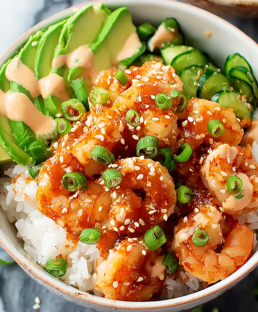Spicy Bang Bang Shrimp Rice Bowl- Quick & Easy Recipe