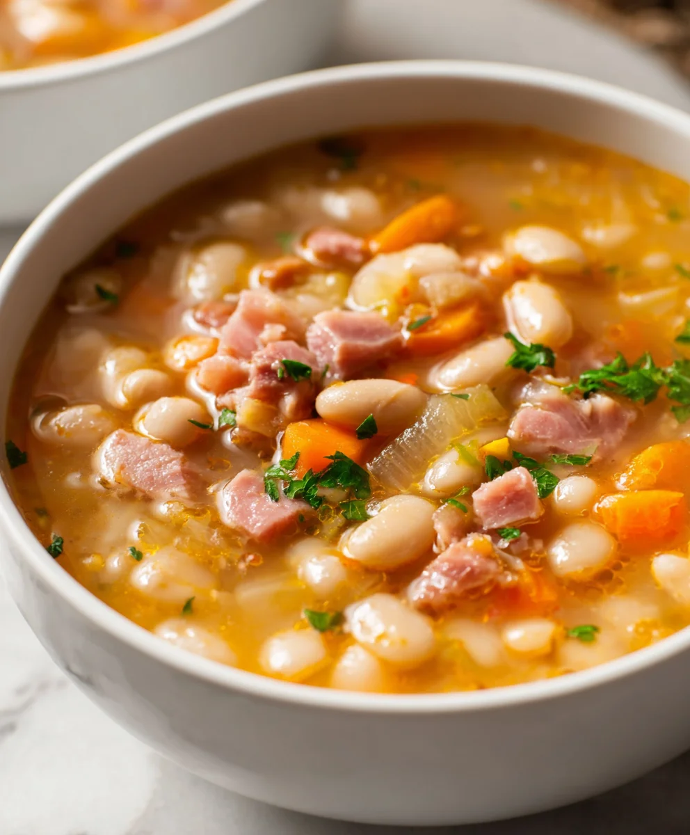 Easy Beef Beef Ham and Bean Soup - Hearty & Delicious