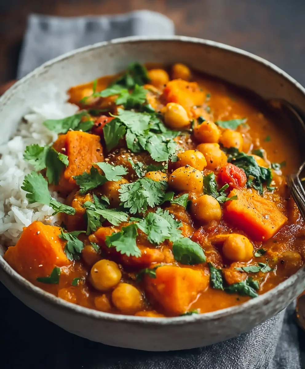 Easy Sweet Potato Chickpea Curry - Flavorful & Healthy