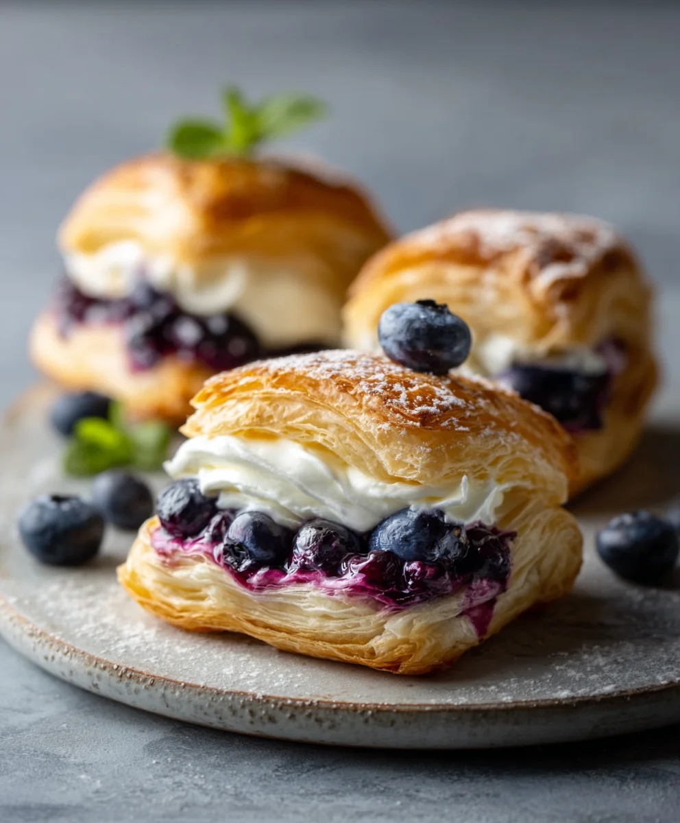 Blueberry Cream Cheese Puff Pastry Delight