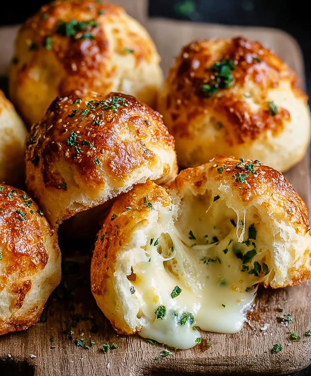 Gooey Mozzarella Biscuit Bombs-Cheesy Bites