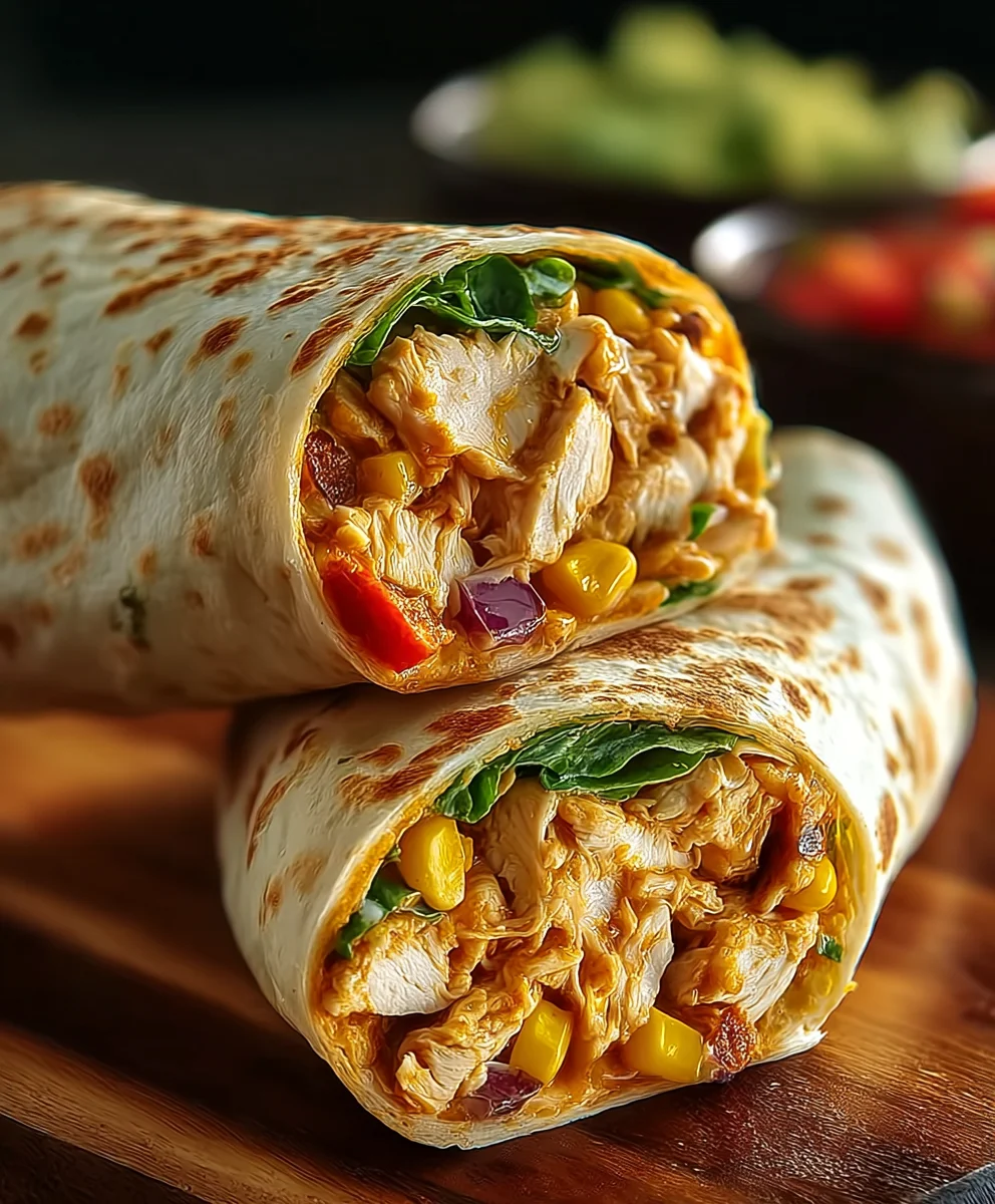 Crunchy Southwestern Chicken Wrap-Easy Delicious Recipe