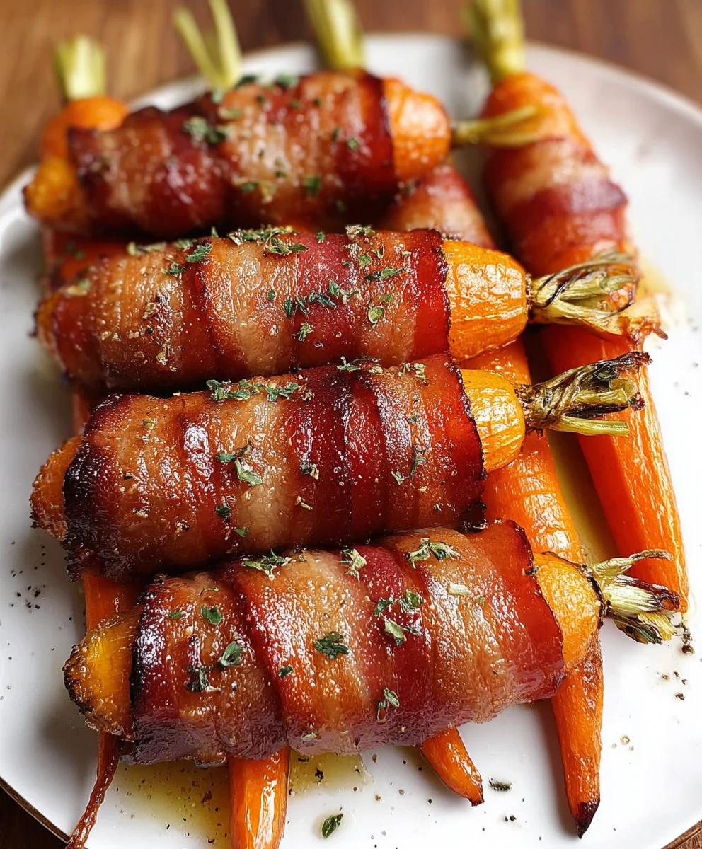 Beef Beef Bacon Wrapped Carrots - Easy Recipe