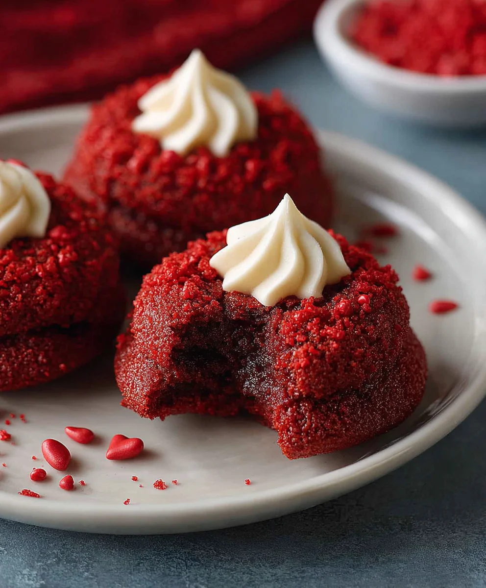 Hershey's Red Velvet Blossoms-Easy Chocolate Cookies