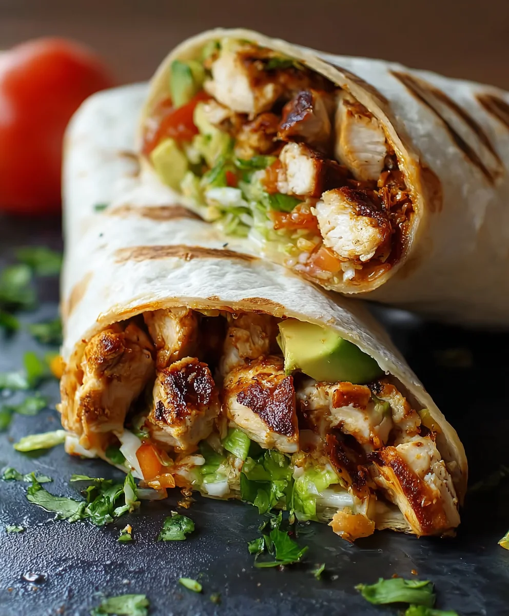 Easy Chicken Avocado Wrap