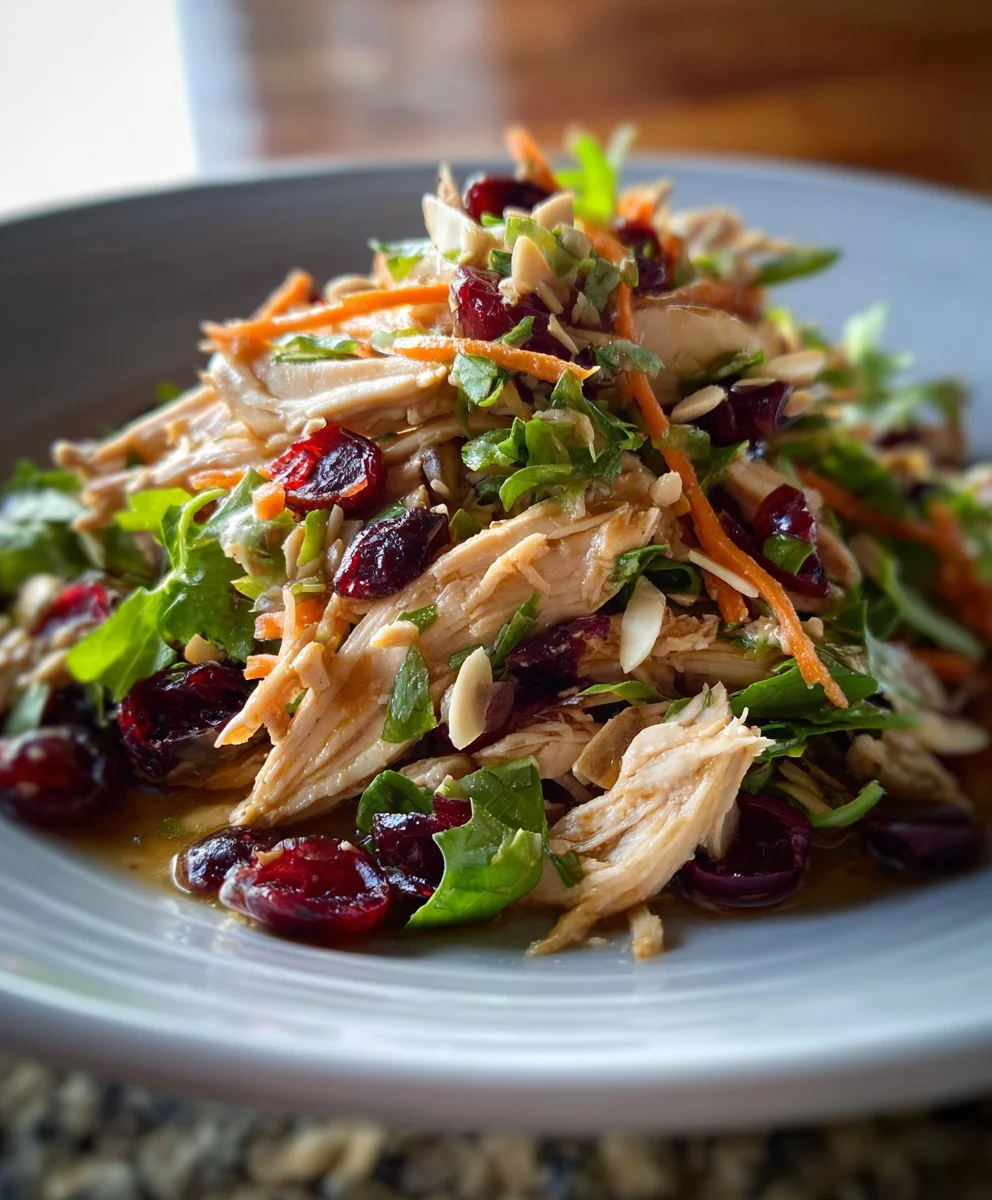 Asian Chicken Cranberry Salad-Quick Min Lunch