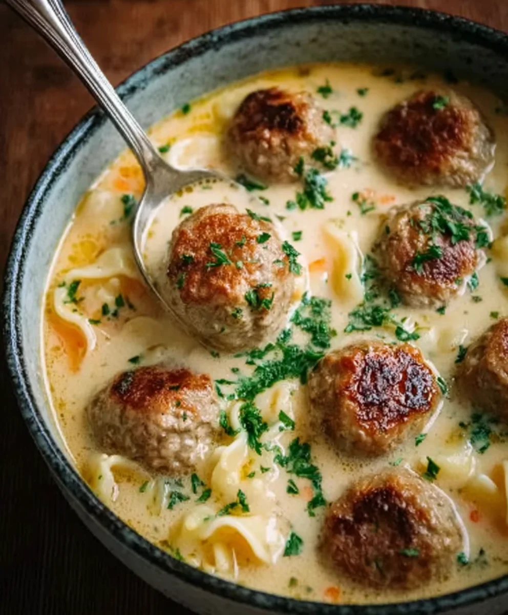 Cozy Swedish Meatball Soup-Hearty Beef Comfort Food