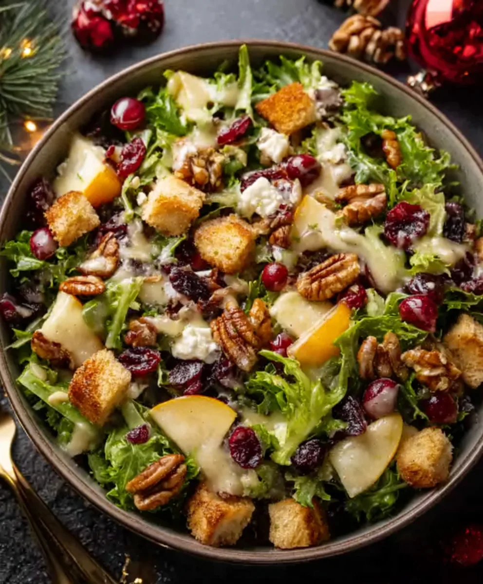 Festive Christmas Salad Honey Mustard Dressing Delight