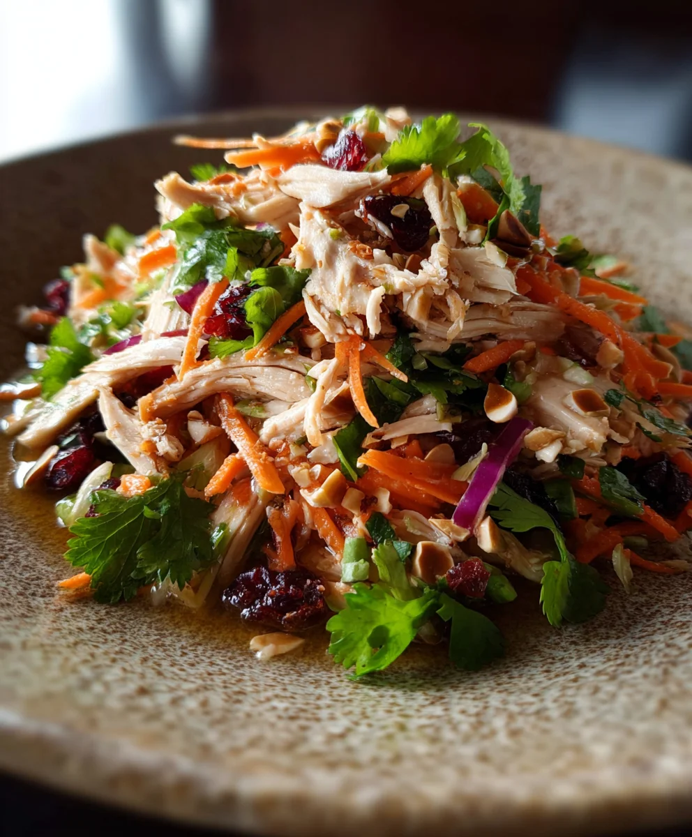 Asian Chicken Cranberry Salad-Quick Min Lunch