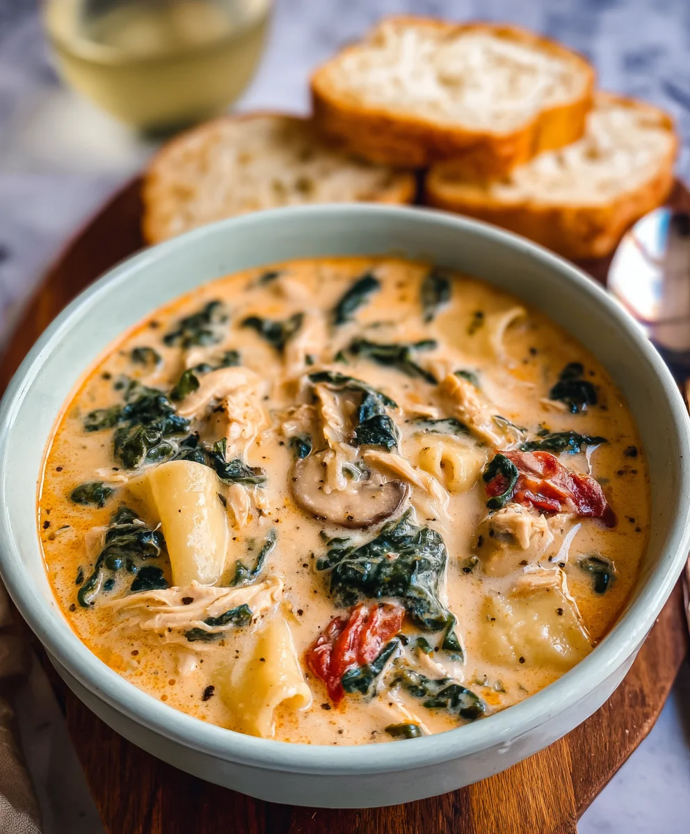 Creamy Tuscan Chicken Soup - Easy Weeknight Meal